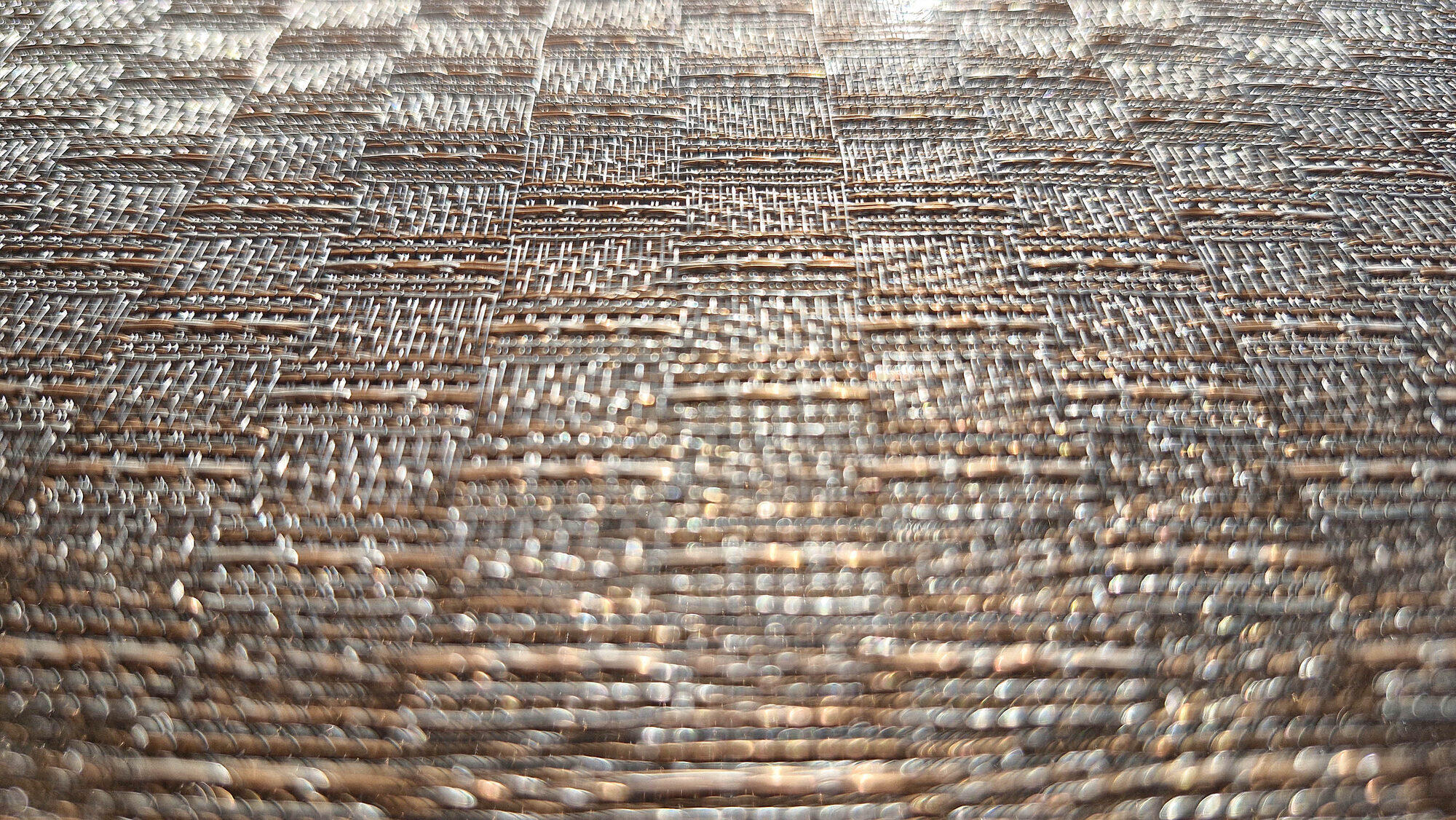 Woven copper textile surface