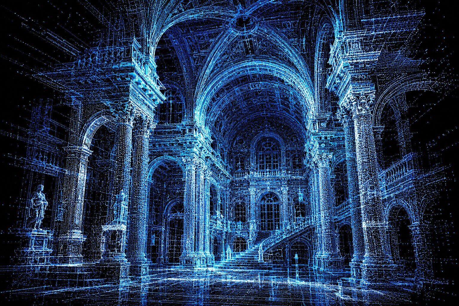 LiDAR point cloud architectural scan